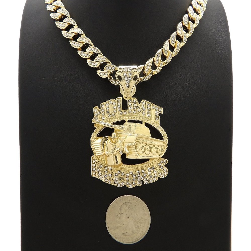 Iced No Limit Records Hip Hop Pendant Cuban Chain